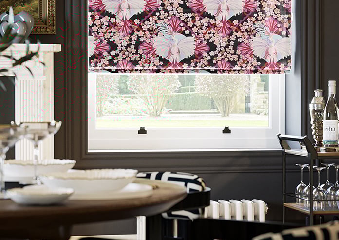 Faded Glamour, Fairground Black - Motorised Roman Blind - Image 5